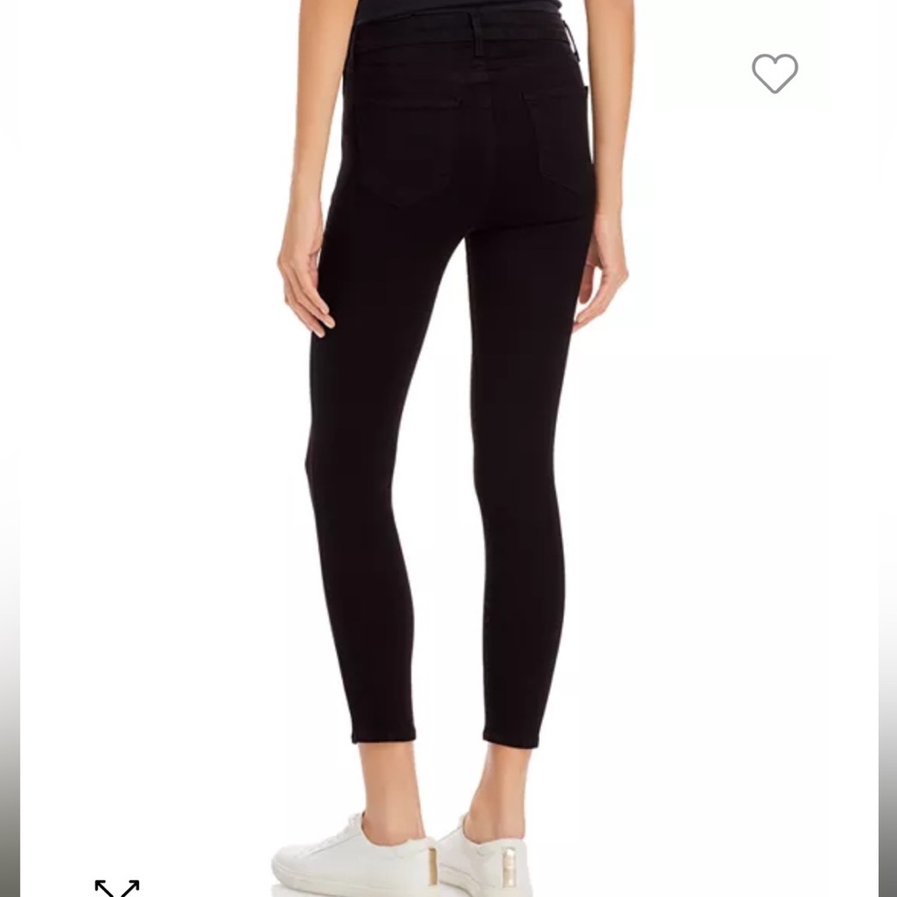 L'AGENCE Margot High-Rise Skinny Jeans Black Noir Premium Denim - Picture 2 of 7